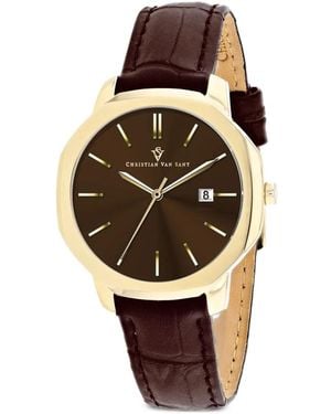 Christian Van Sant Octave 37Mm Watch - Brown