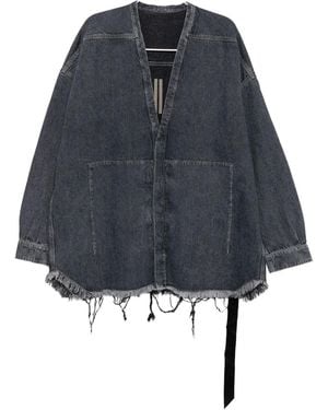 Rick Owens Cotton Denim Jacket - Blue