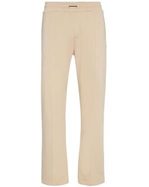 Billionaire Lion Logo-Embroidered Track Trousers - Natural