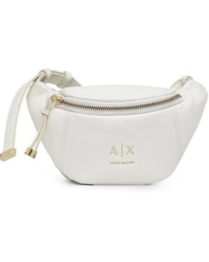 ARMANI EXCHANGE Riñonera Con Placa Del Logo - Blanco