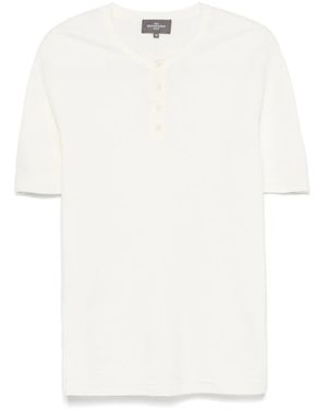 Eric Bompard Fein Gestricktes T-Shirt - Weiß
