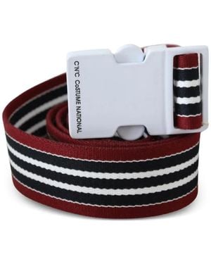 CoSTUME NATIONAL Striped Belt - White