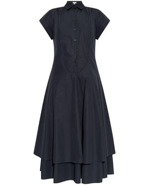 Loewe Double-Layer Cotton Shirt Dress - Blue