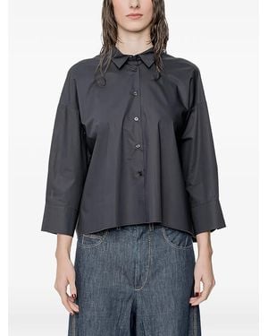 Susanne Bommer Relaxed Fit Gathered Blouse - Black