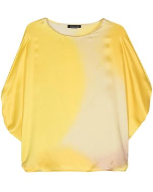 Gianluca Capannolo Iris Ombré-Effect Silk Blouse - Yellow