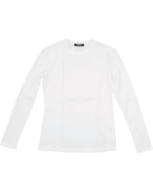 LA ROSE Long-Sleeve Crew-Neck T-Shirt - White