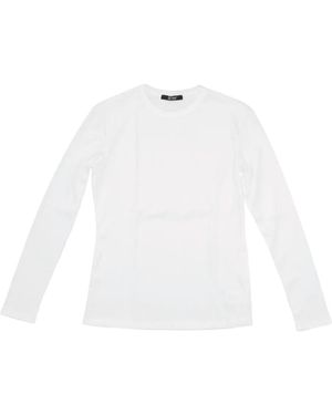 LA ROSE Long-Sleeve Crew-Neck T-Shirt - White