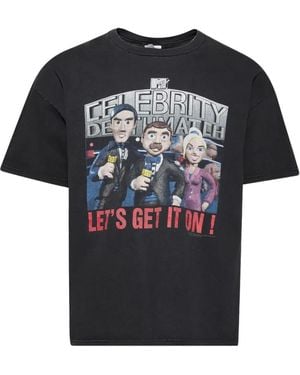 Earthling VIP Cartoon-Print T-Shirt - Black
