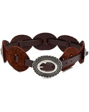 Anderson's Suede Conchos Belt - Brown