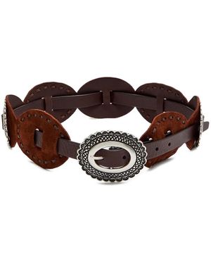 Anderson's Suede Conchos Belt - Brown