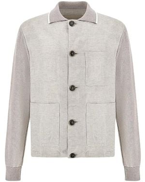 Paul & Shark Buttoned Cardigan - White