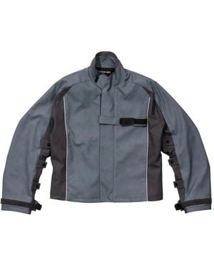 Hyein Seo Paneled Buckle-Fastening Jacket - Blue