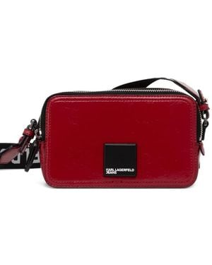 KARL LAGERFELD Logo Strap Belt Bag - Red