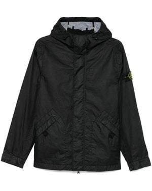 Stone Island Parka With Logo - Black