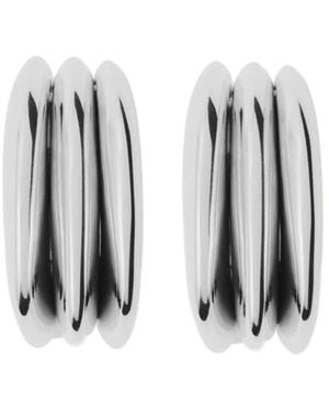 Burberry Thorn Hoop Earrings - White