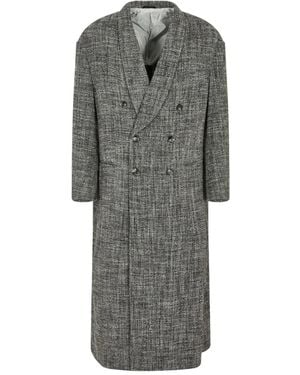 Giorgio Armani Shawl-Lapel Double-Breasted Coat - Gray