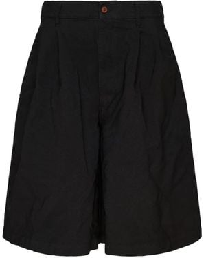 Comme des Garçons Pleated Knee-Length Shorts - Black