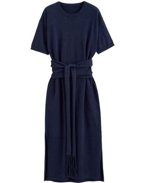 Chinti & Parker Monaco Organic Cotton Midi Dress - Blue