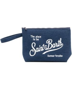 Mc2 Saint Barth アリーヌ クラッチバッグ L - ブルー