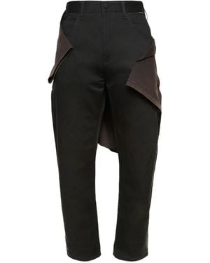 44 Label Group Buttoned Pants - Black
