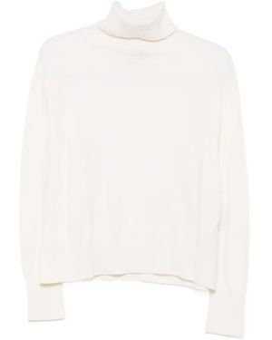 Semicouture Drop-Shoulder Sweater - White