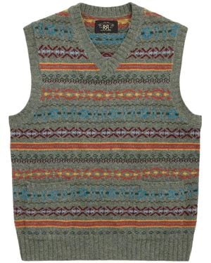 RRL Fair Isle-Jacquard Vest - Grey