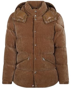 Moncler Corduroy Padded Jacket - Brown