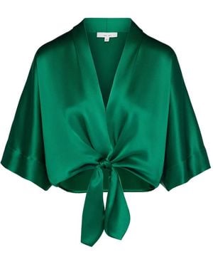 The Sei Kurzärmelige Bluse Mit Schnürung - Grün