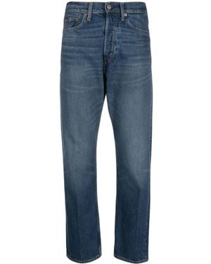 Polo Ralph Lauren High-Waisted Cropped Denim Jeans - Blue