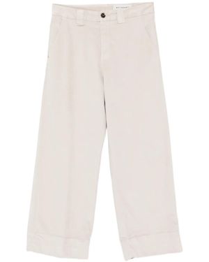 White Sand Pantalon Court À Ourlets Retroussés - White