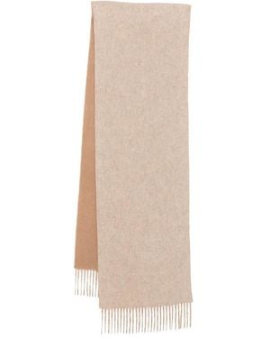 N.Peal Cashmere Doubleface Woven Scarf - Natural