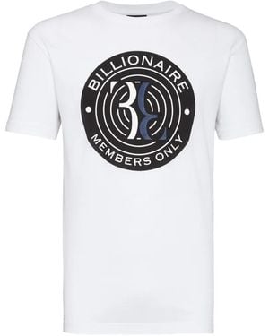 Billionaire T-Shirt Mit Logo-Print - Weiß