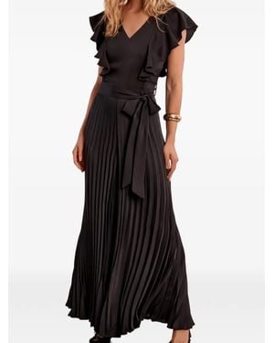 Molly Bracken Maxi-Jurk Met Ruches - Zwart