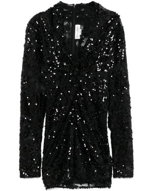 Victoria Beckham Sequinned Mini Dress - Black