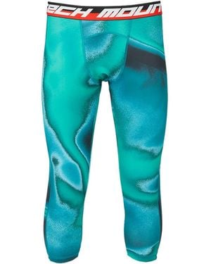 Aztech Mountain Abstract-Pattern Leggings - Blue