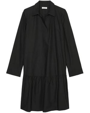Marc O' Polo Collared Button-Up Dress - Black