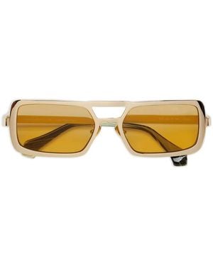 Retrosuperfuture Stereo Sonnenbrille Mit Eckigem Gestell - Gelb