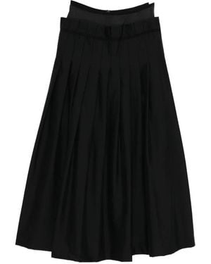 FETICO Pleated Layered-Waist Trousers - Black
