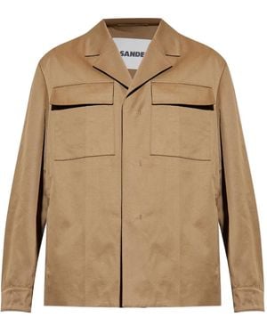 Jil Sander Flap-Pocket Cotton Jacket - Natural