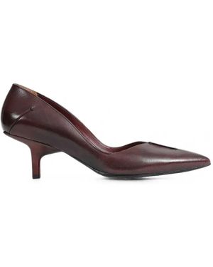 CAPASA MILANO Pointed-Toe Leather Pumps - Brown