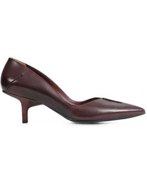 CAPASA MILANO Pointed-Toe Leather Court Shoes - Brown