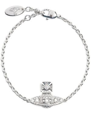Vivienne Westwood Bracciale A Catena Con Ciondolo Orb - Bianco