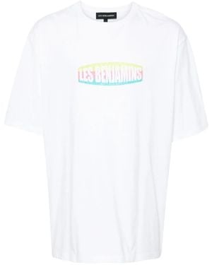 Les Benjamins Logo-Print Oversized Cotton T-Shirt - White