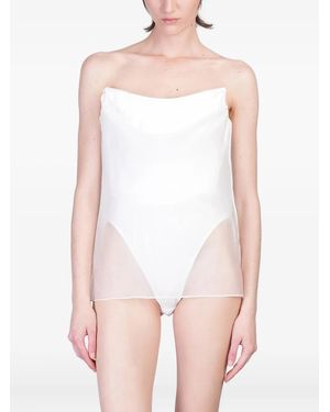 Del Core Draped Bustier Top - ホワイト
