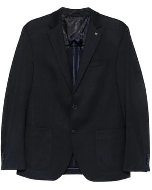 KARL LAGERFELD Smart Single-Breasted Notch-Lapels Blazer - Blue
