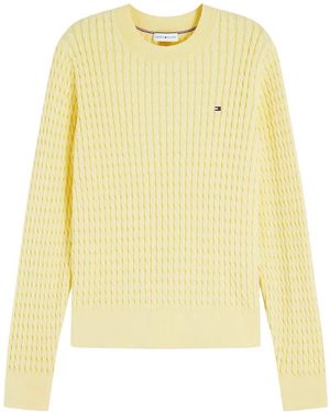 Tommy Hilfiger Cable-Knit Jumper - Yellow