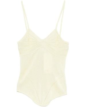 Paris Georgia Basics Amelia Stitched Tank Top - White