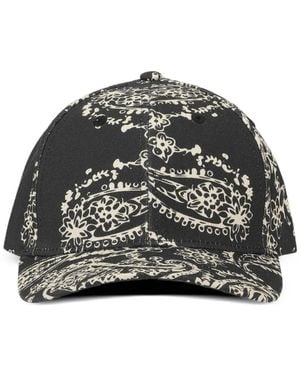 Les Deux Baseballkappe Mit Paisley-Print - Schwarz