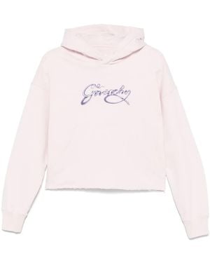 Givenchy Cropped Hoodie - Pink
