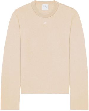 Courreges Shoulder Snaps Jumper - Natural